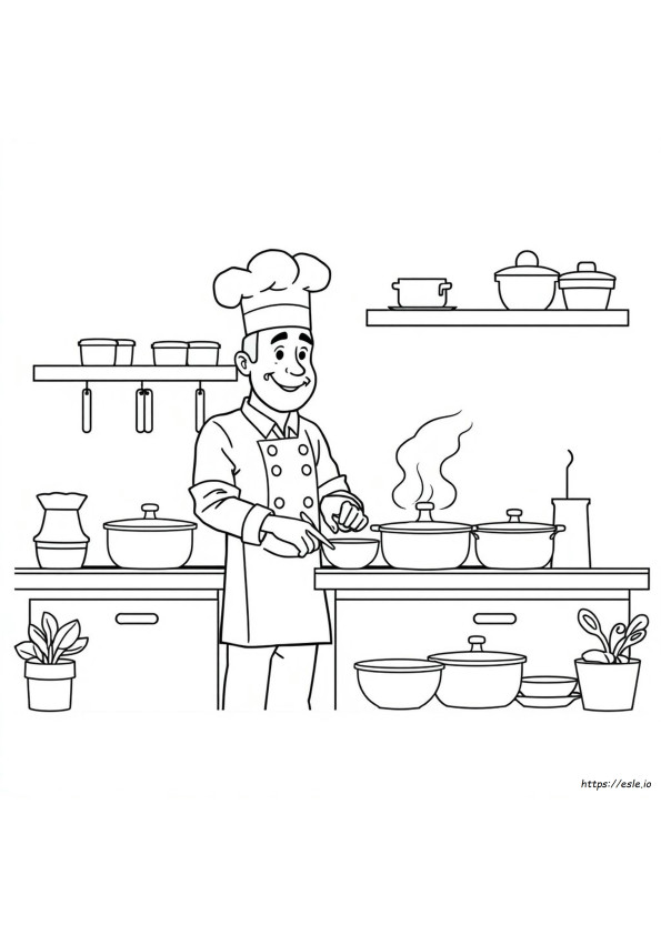 Coloriage Chef À Imprimer Gratuit