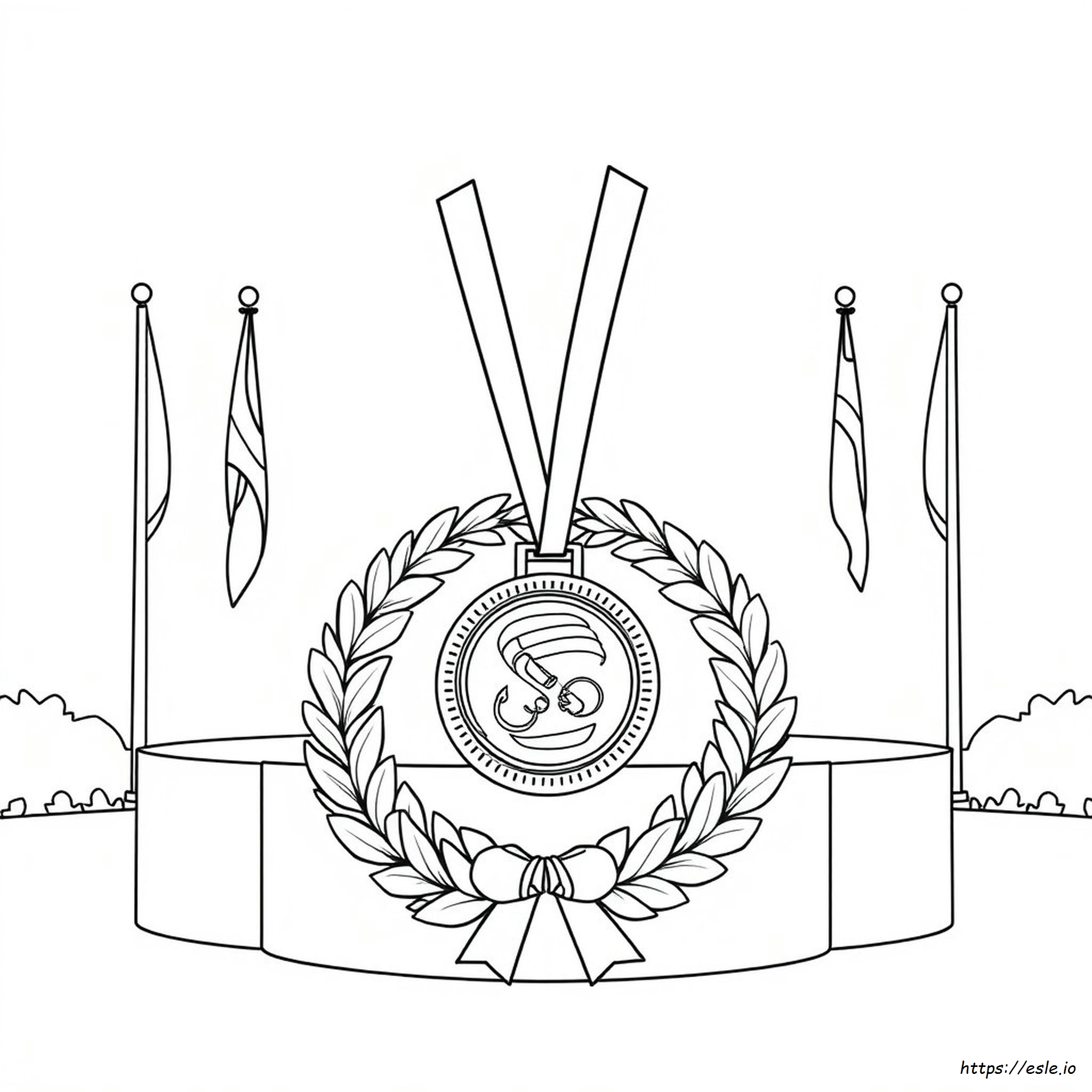 Olympic Gold Medal Coloring Page