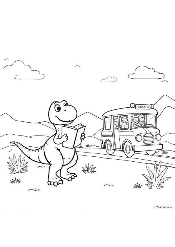 How Do Dinosaurs Go To School Coloring Page