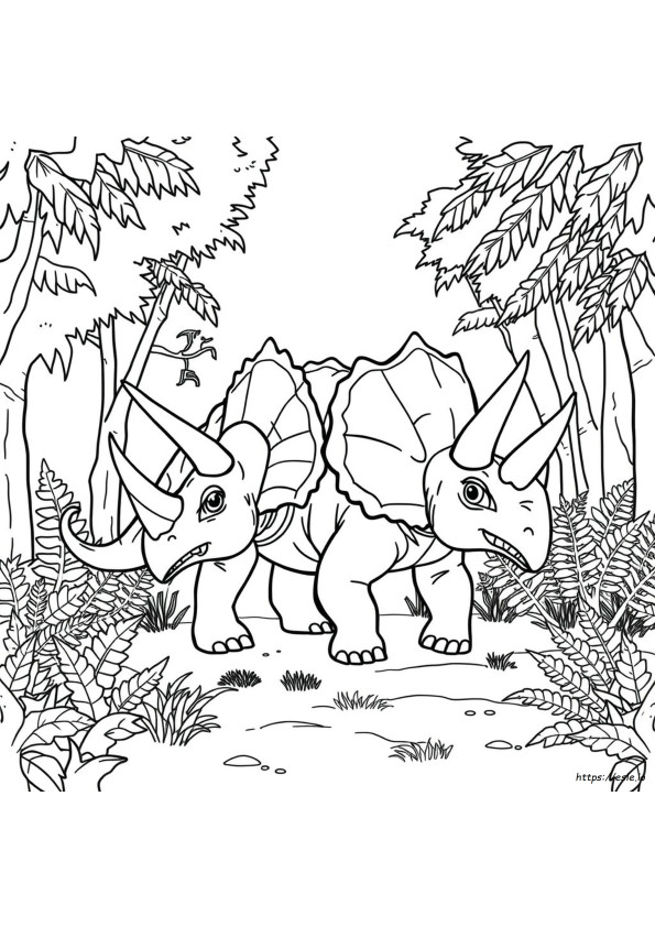 Triceratops Värityskuva