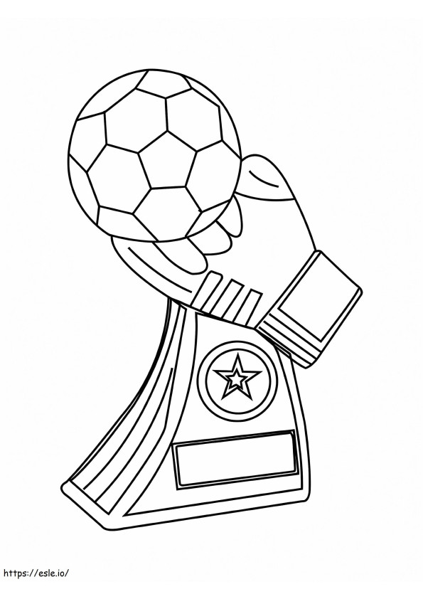 Coloriage Trophée d'or de football 2 à imprimer dessin