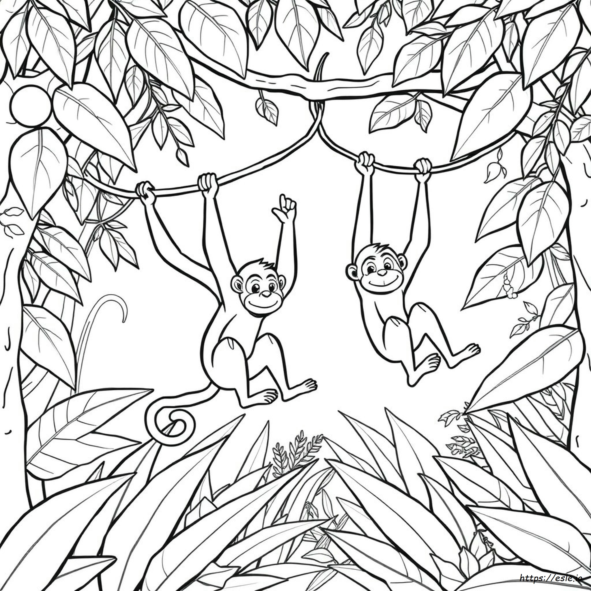 Printable Coloring Pages Of Monkeys