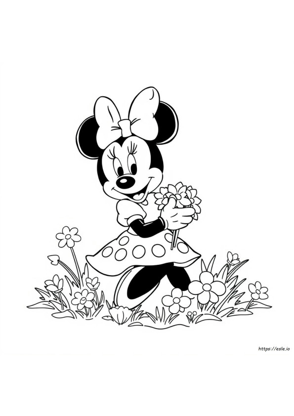 Kolorowanka Minnie Mouse