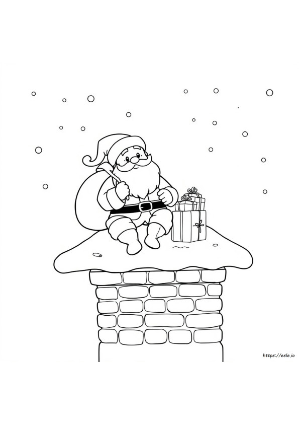 Santa Coloring Photo