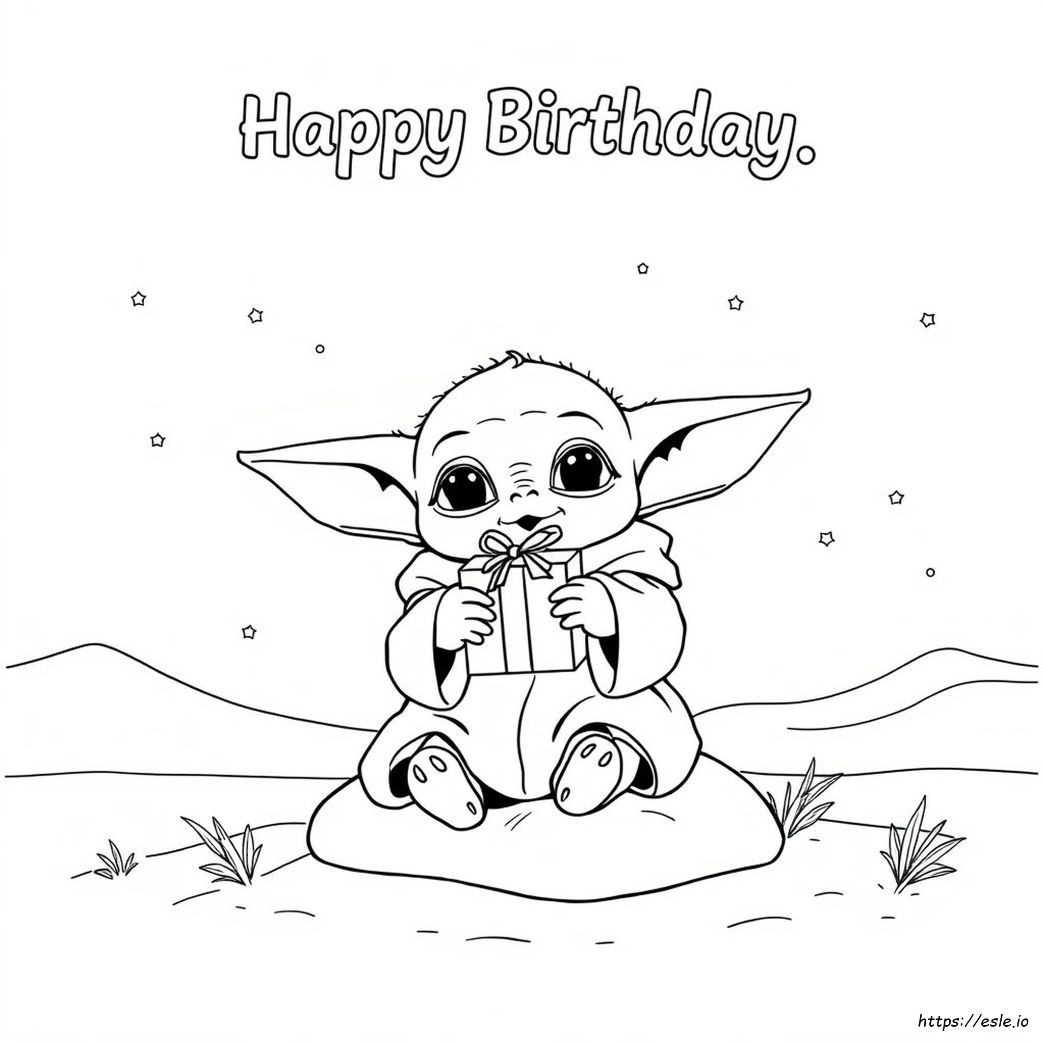 Pagina Da Colorare Di Star Wars Buon Compleanno