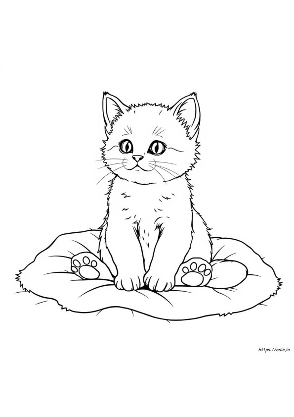 Kitten For Coloring