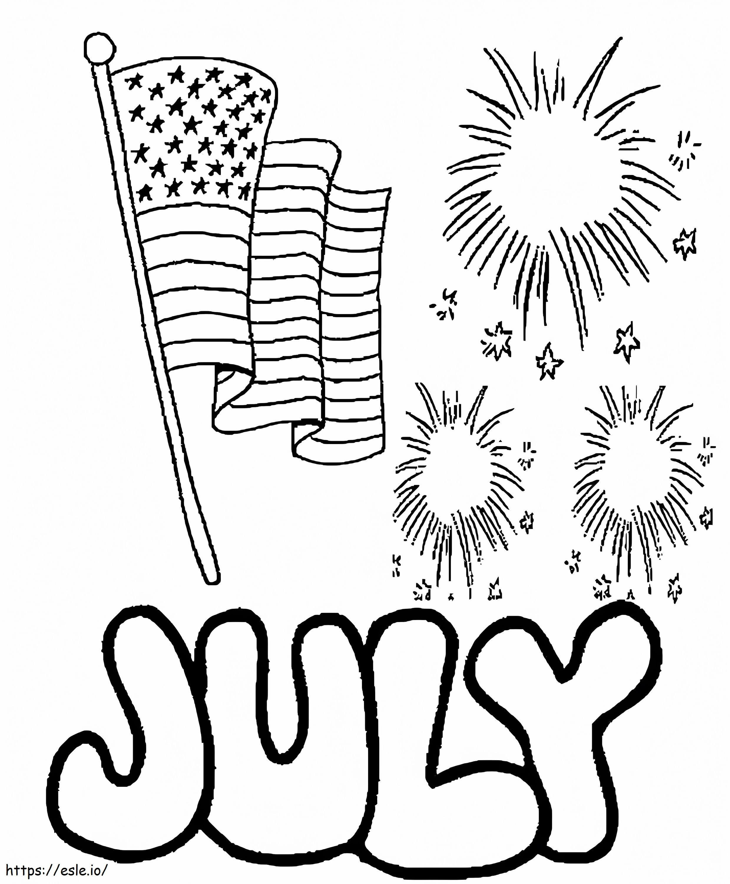 July 5 coloring page