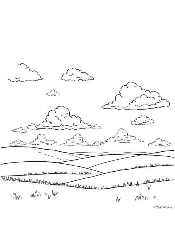 Desenho De Paisagem Para Colorir