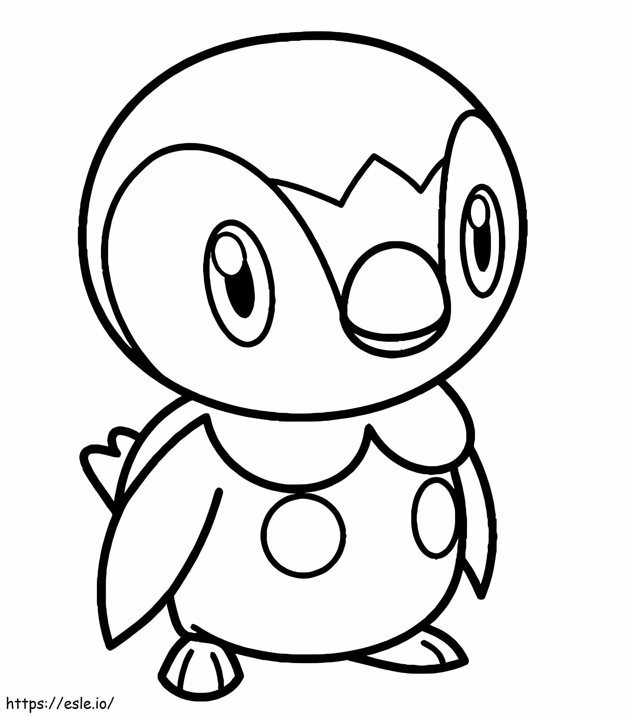Cute Piplup Pokemon coloring page