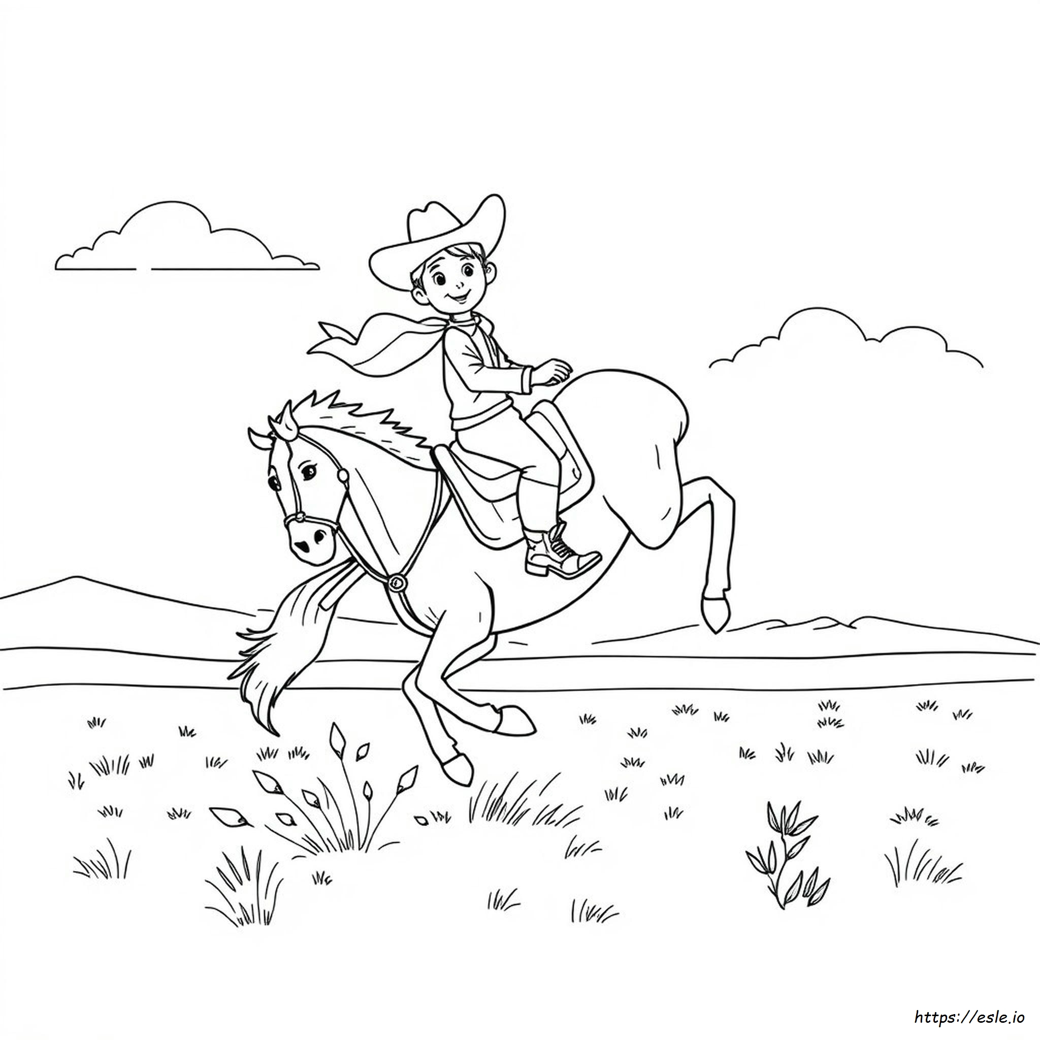 Immagini Da Colorare Di Cowboy