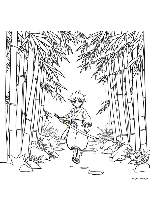 Tanjiro Coloring Pages Easy