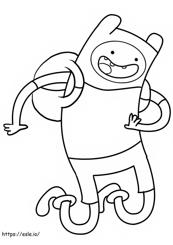 Finn Jumping coloring page