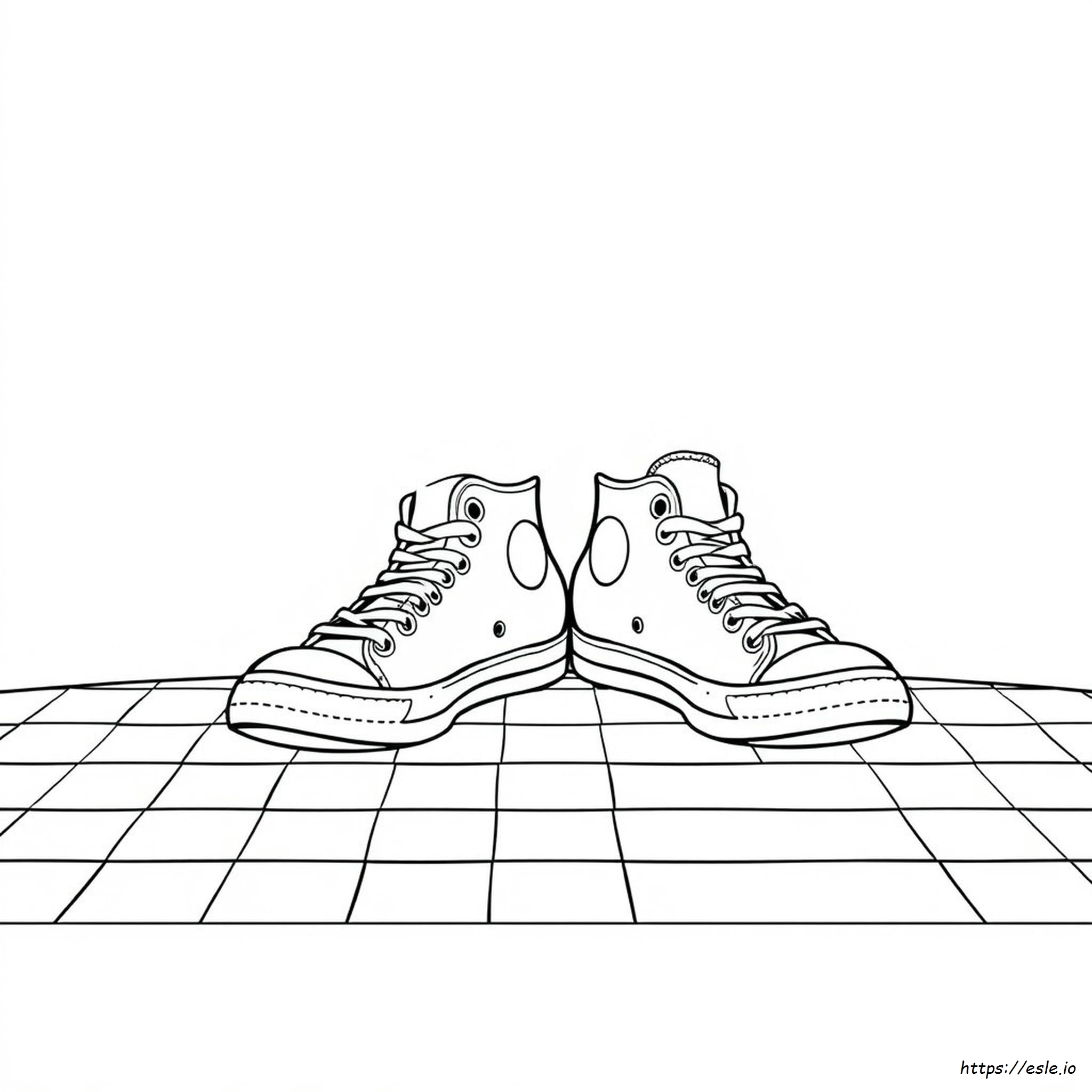 Páginas Para Colorear De Zapatillas Converse
