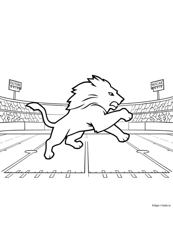 Logo Do Detroit Lions Para Colorir