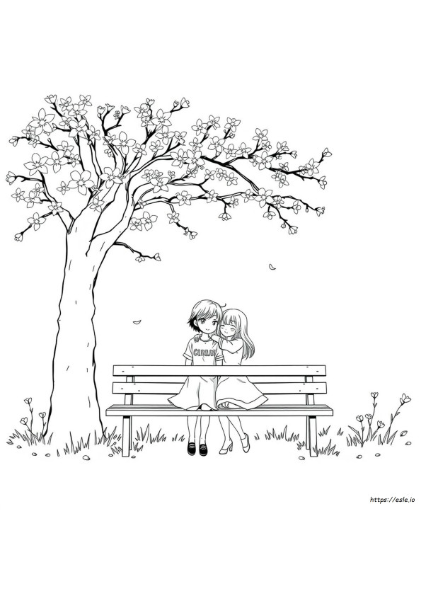 Anime Couple Coloring Pages To Print
