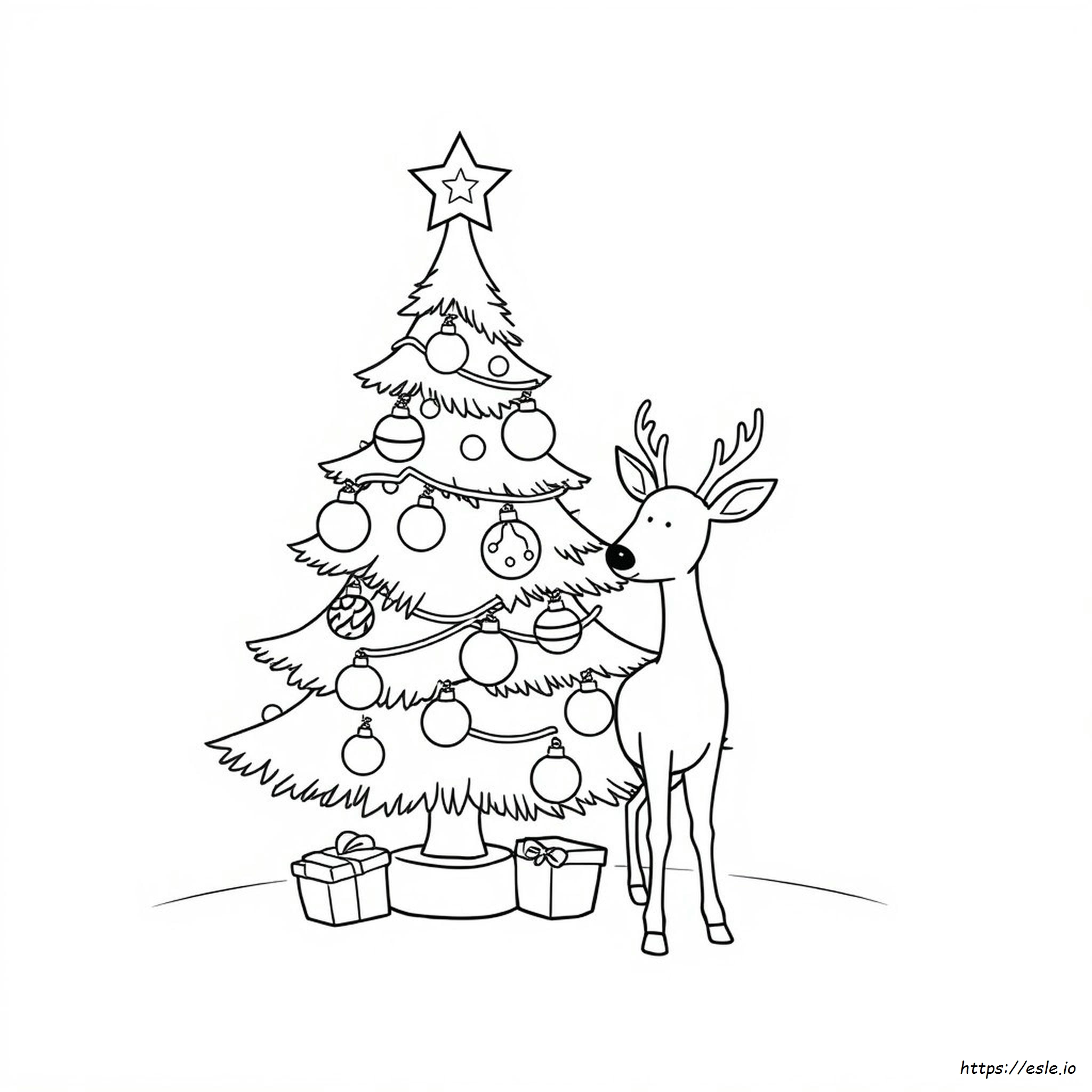 Christmas Animal Coloring Sheet