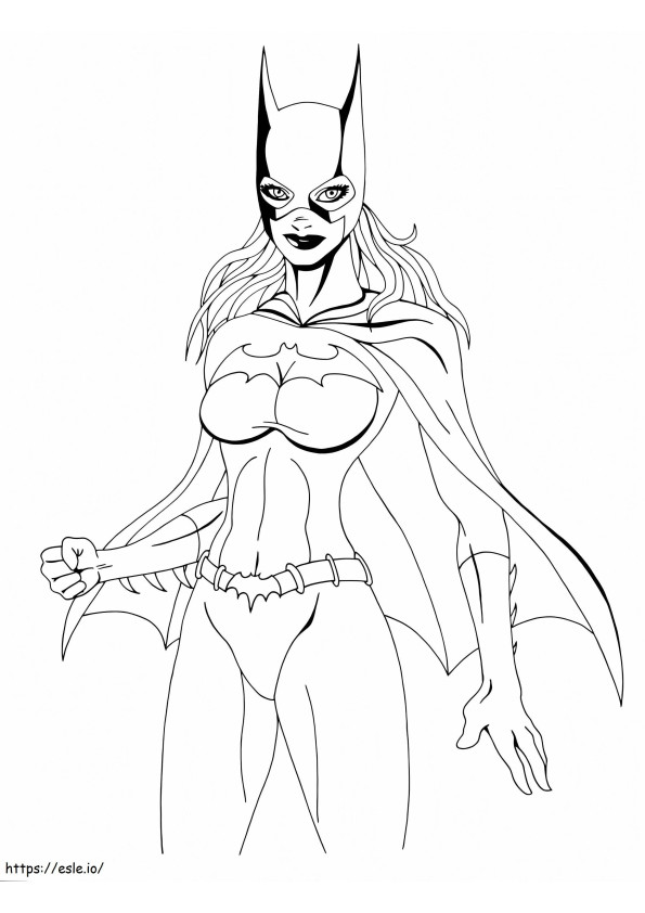 Genial Batgirl coloring page