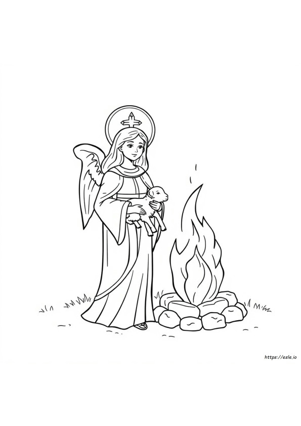 Saint Agnes Coloring Page