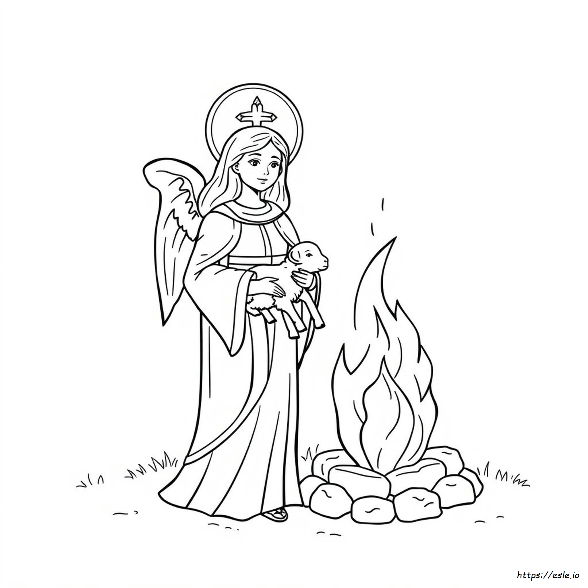 Saint Agnes Coloring Page