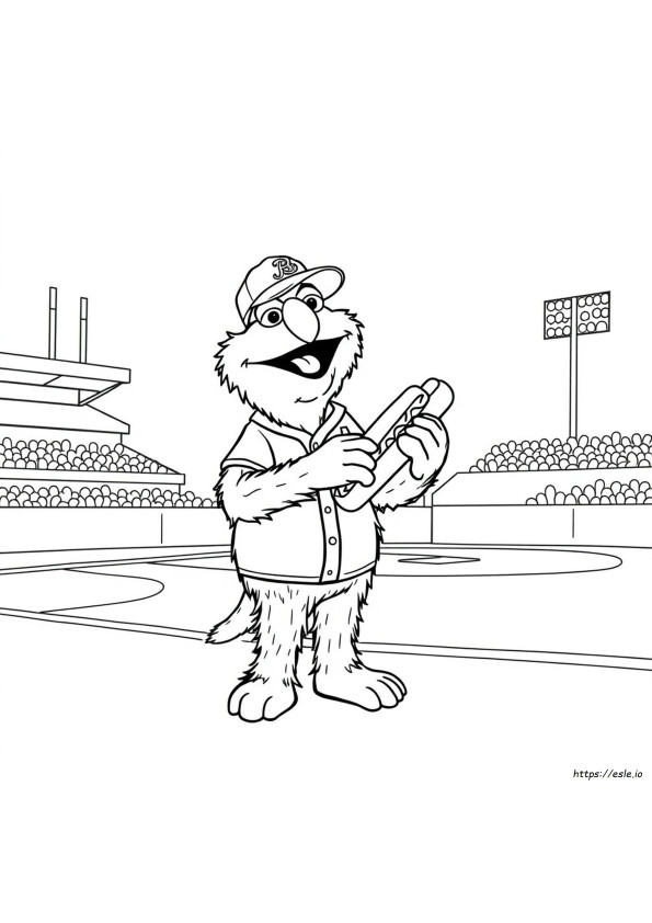 Printable Phillie Phanatic Coloring Page