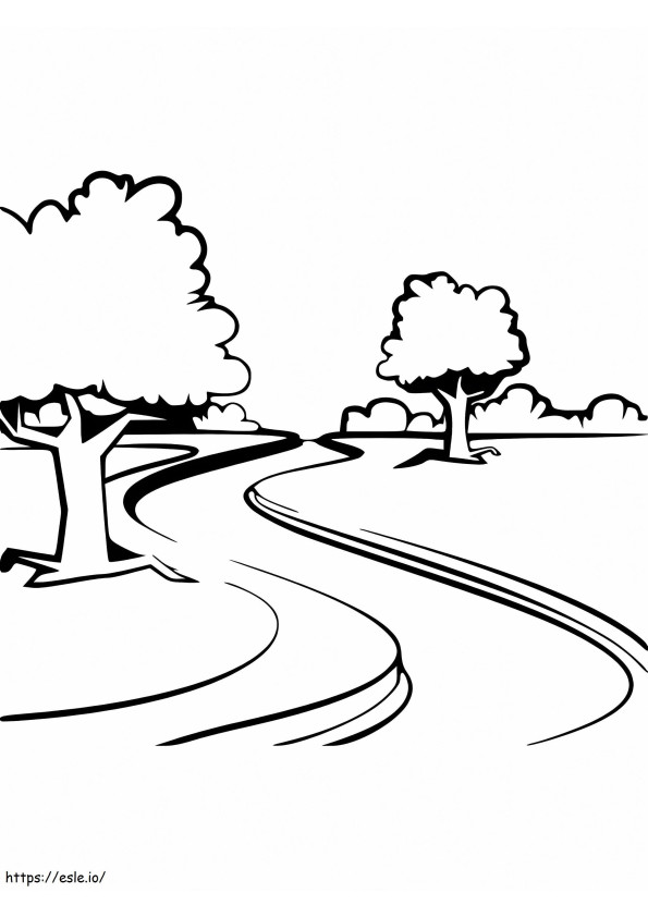 River Free Printable coloring page