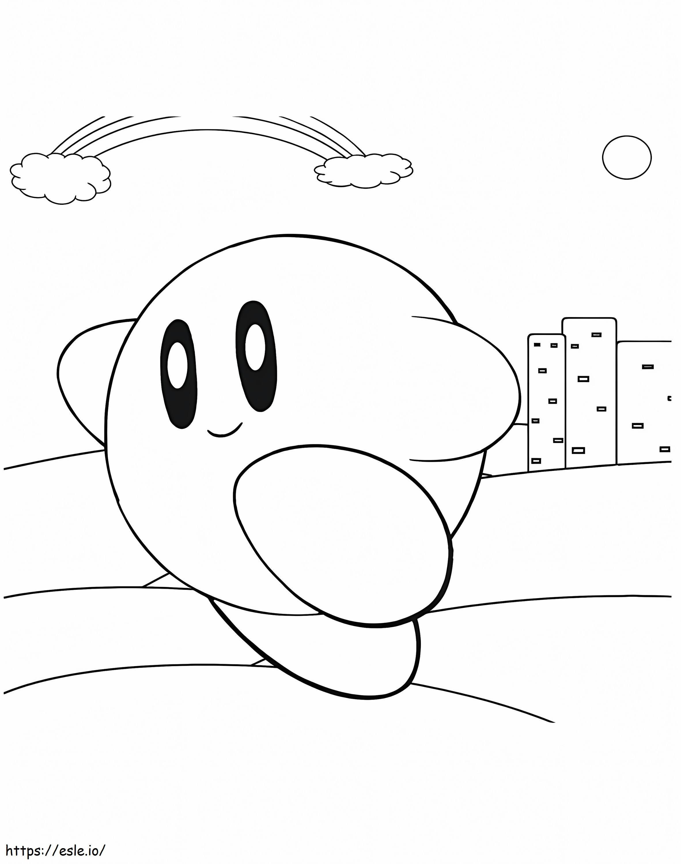 Coloriage Kirby au pays des rêves à imprimer dessin