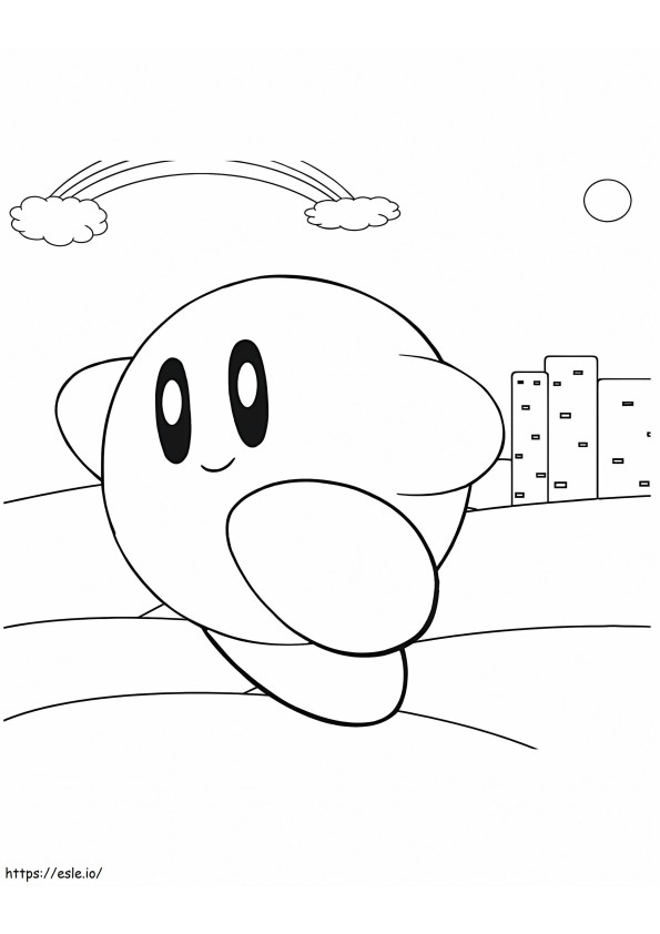 Coloriage Kirby au pays des rêves à imprimer dessin