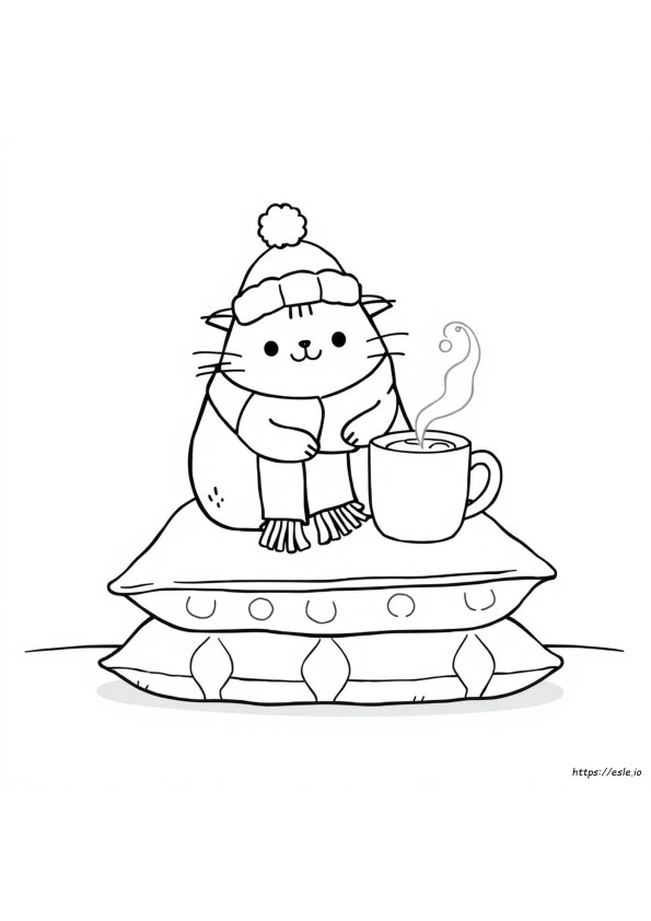 Pusheen Boba Coloring Pages
