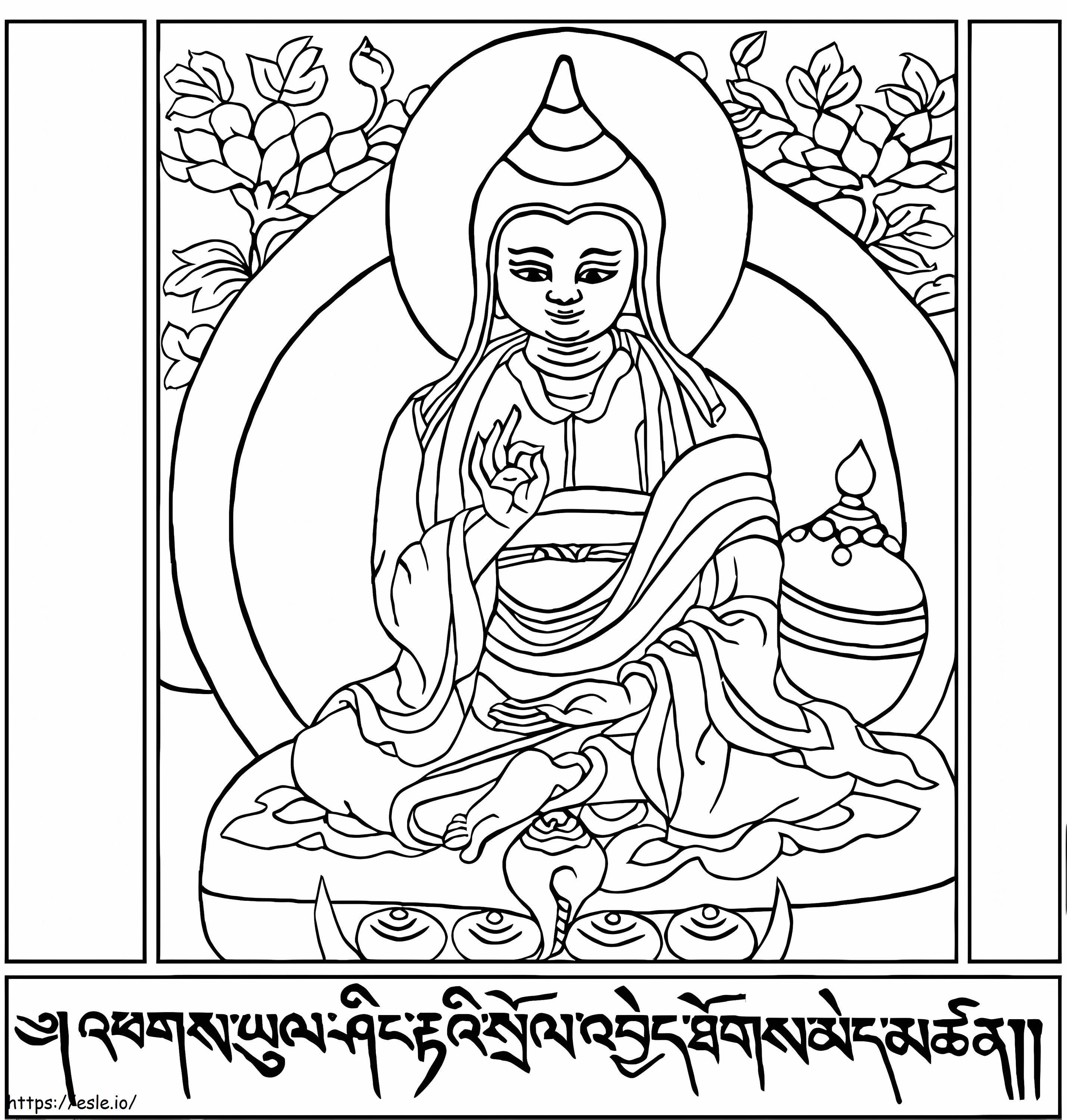 Budha 4 Gambar Mewarnai