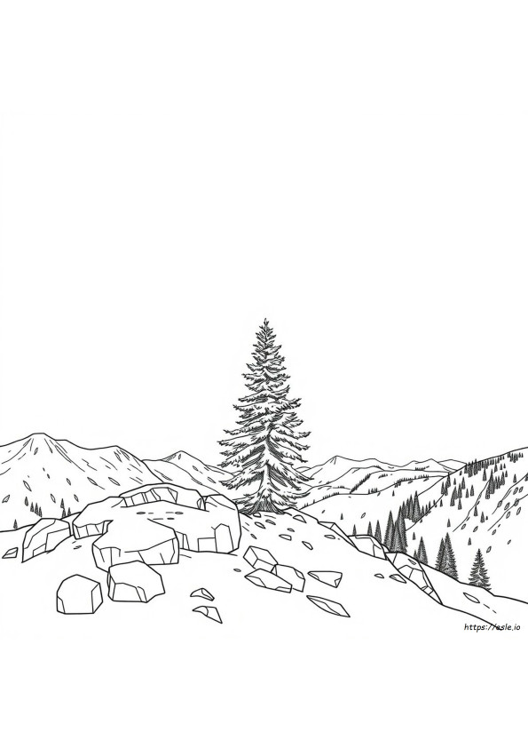 Coloriage Arbre D'état Du Wyoming