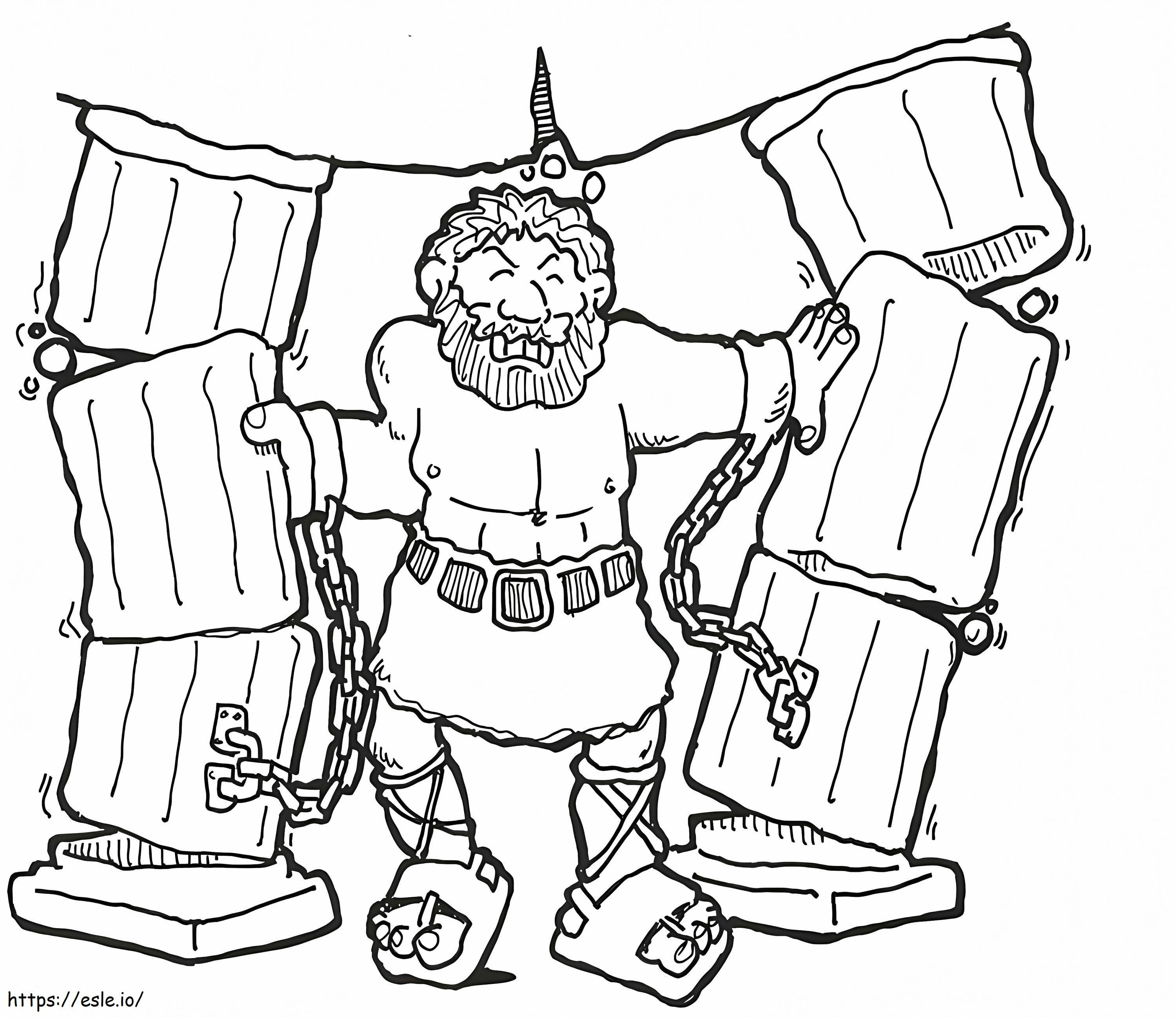 Sampsons Strength coloring page