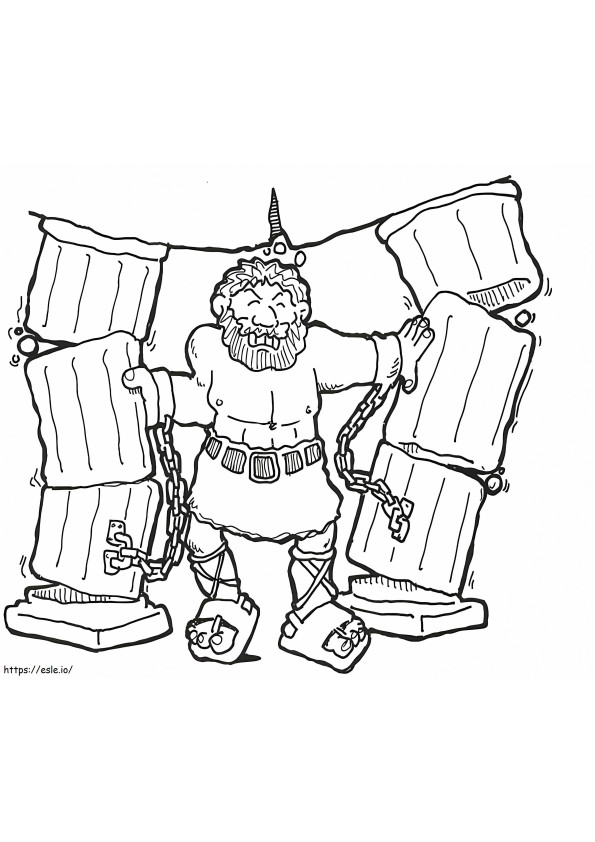 Sampsons Strength coloring page