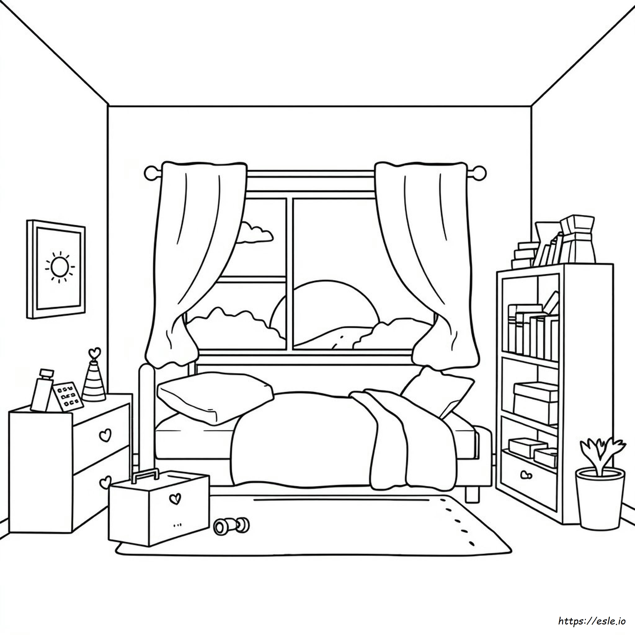 Cute Room Coloring Pages