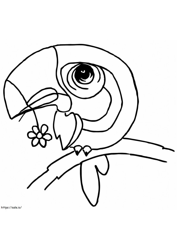 Cartoon Toucan coloring page
