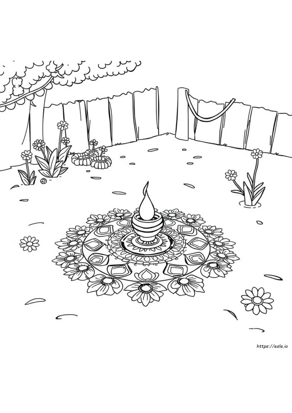 Gambar Mewarnai Rangoli