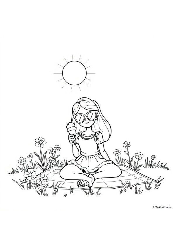 Summer Preppy Coloring Pages