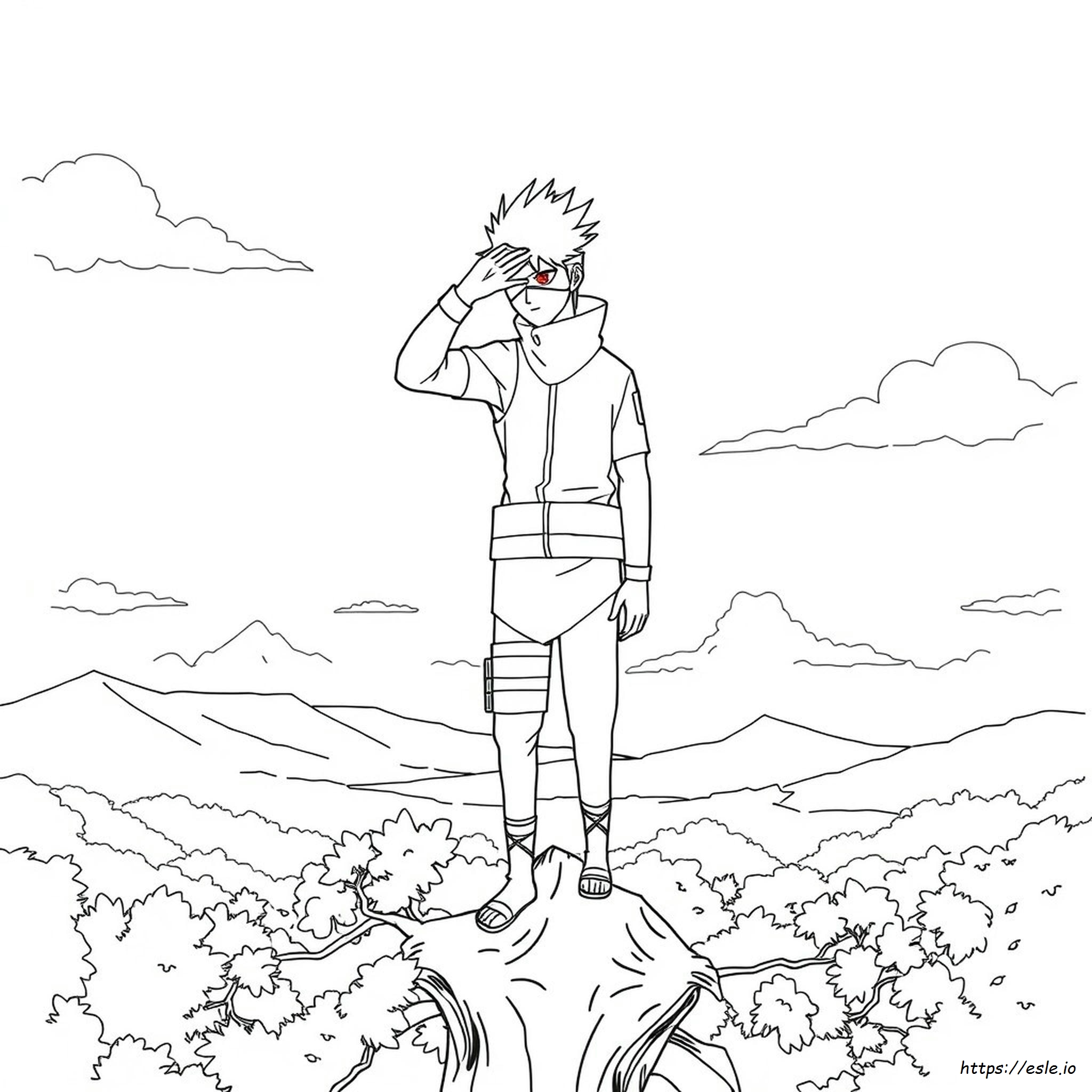 Kakashi Colouring Picture