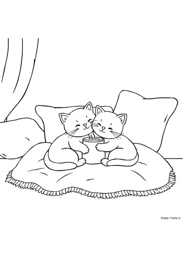 Coloring Sheets Cozy Friends