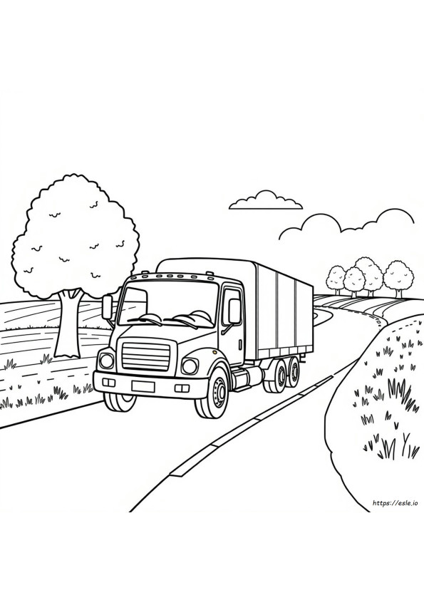 Truck Colouring Page