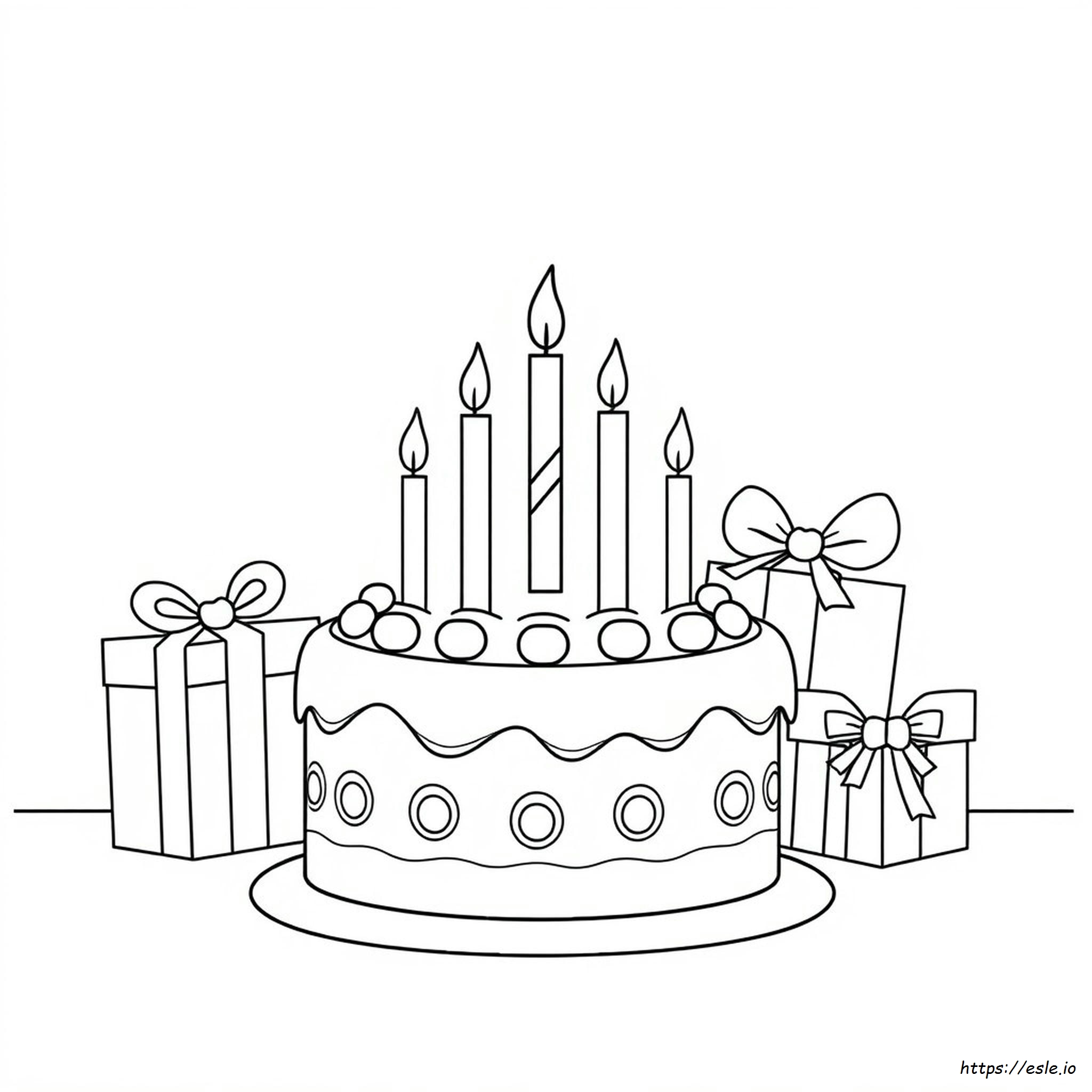 Plantilla De Tarjeta De Cumpleaños Para Colorear