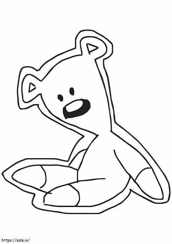 Teddy A4 coloring page
