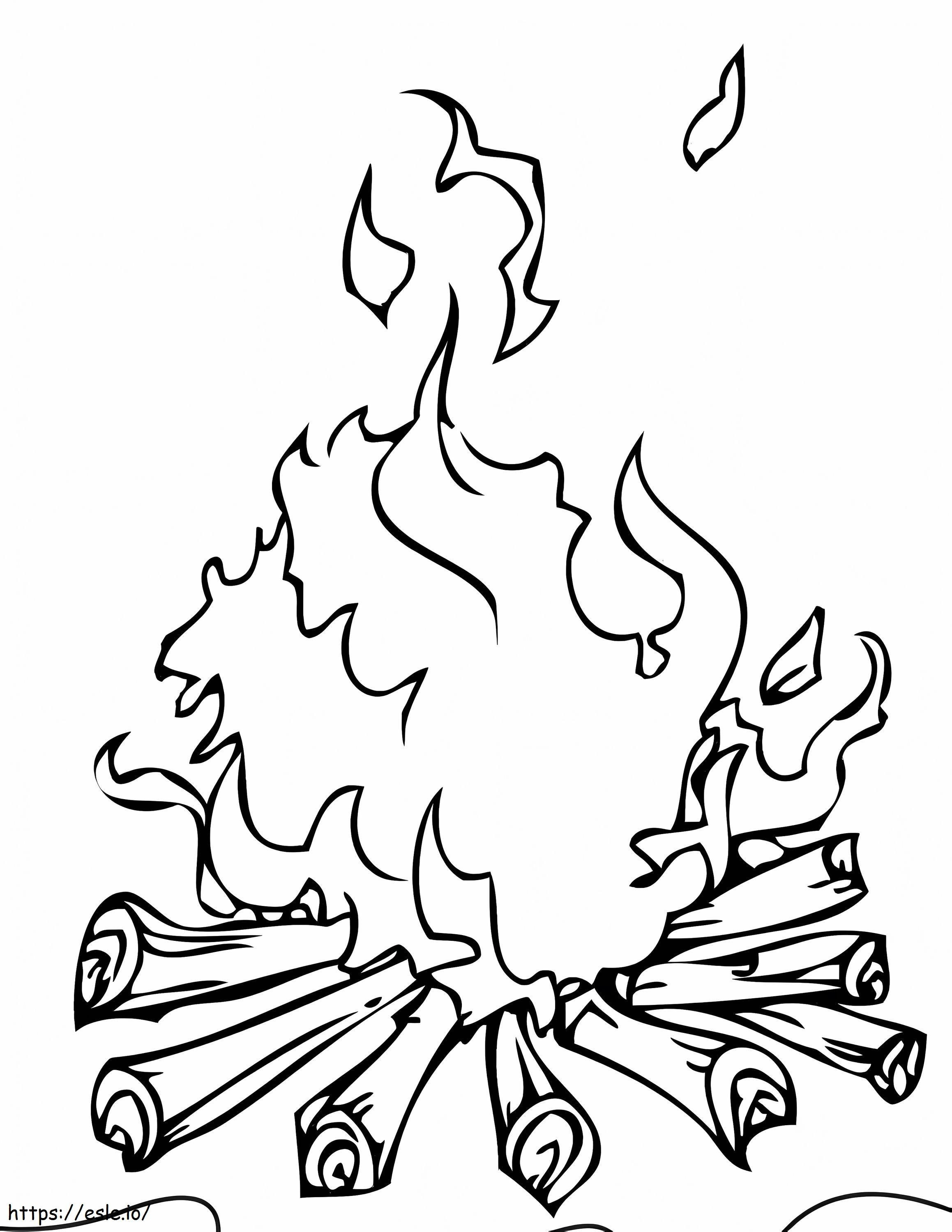 Free Printable Bonfire coloring page
