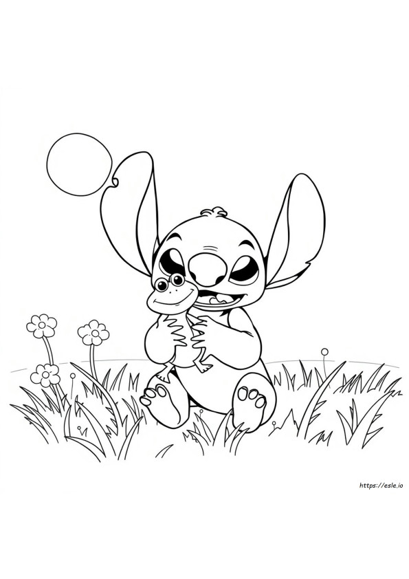 Stitch Békát Tartó Színező