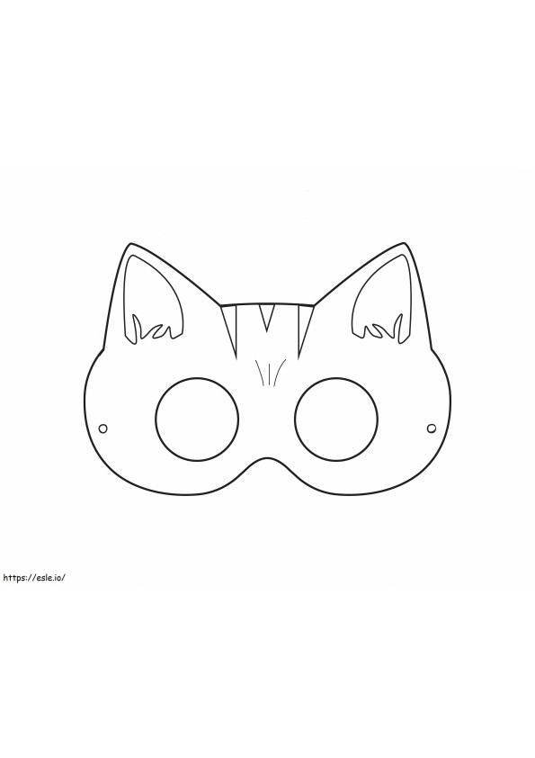 Halloween Pumpkin Mask Scaled coloring page