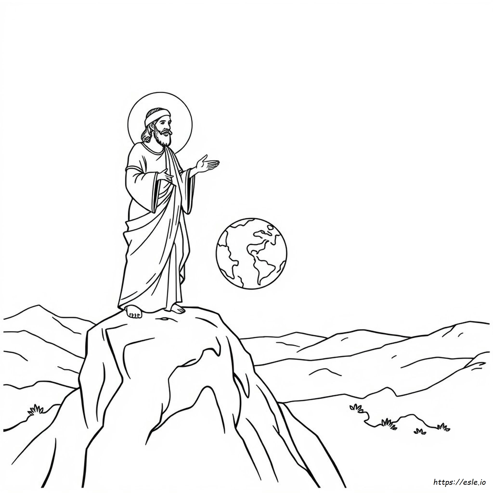 Jesus Is Tempted Coloring Page