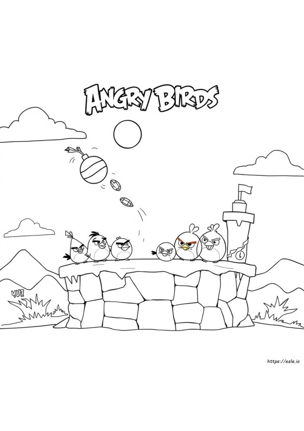 Angry Birds Bomb Ausmalbilder