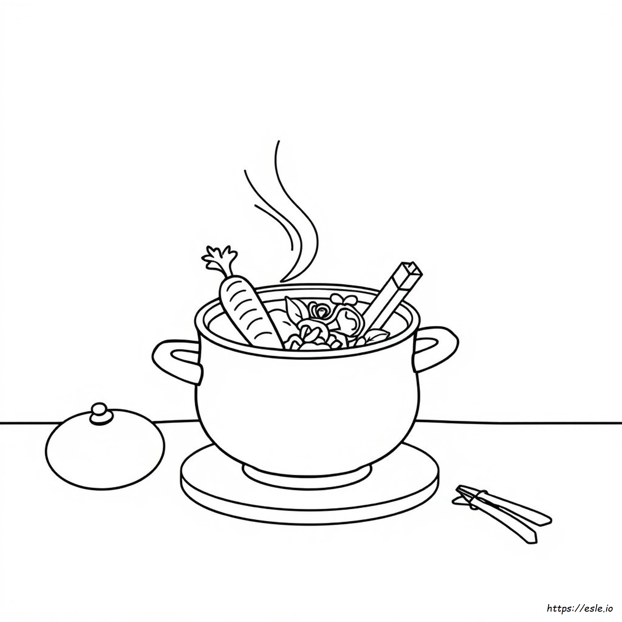 Soup Pot Coloring Page