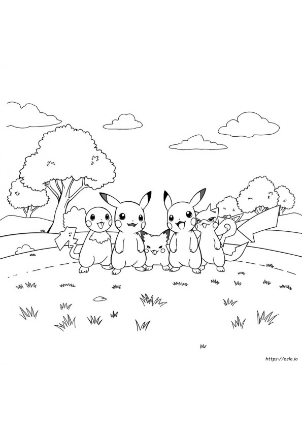 Pokemon Characters Colouring