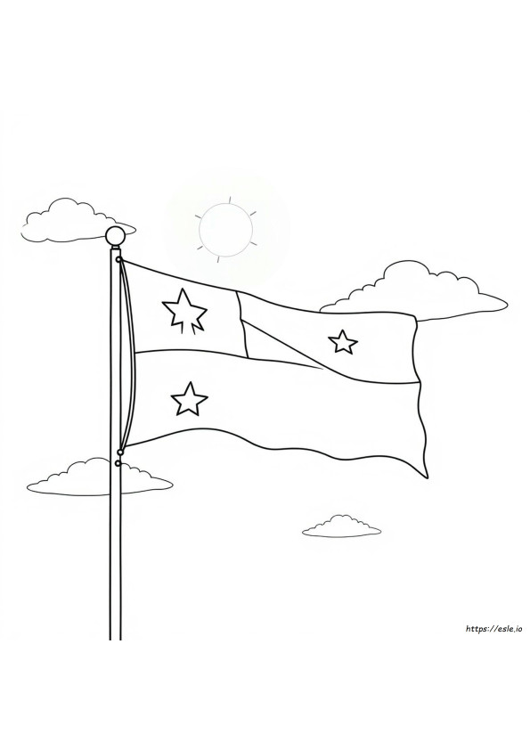 Georgia Flag Coloring Page