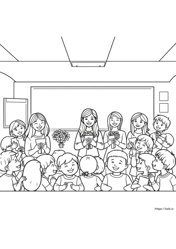 先生ありがとう週間 塗り絵 無料